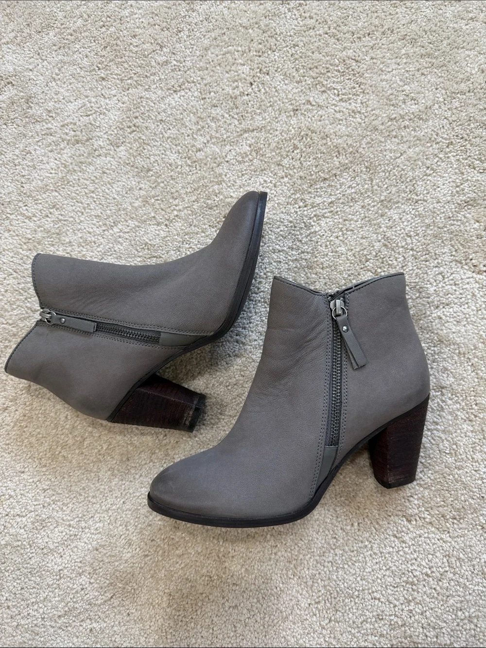 MIA Maddock Gray Side-Zip Ankle Booties